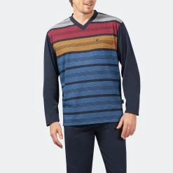 Hajo Schlafanzug (2 Tlg) Mit Streifenmuster