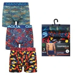 Holland Underwear Boxershorts Boxershorts Herren 3er Set GIANVAGLIA Premium Stretch Baumwolle