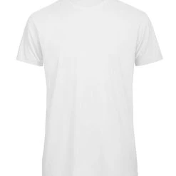 B&C Unterhemd Unterziehshirt (10er Pack) Organic Rundhals Weiß (Packung, 10er Pack) 100% Gekämmte, Ringgesponnene Bio-Baumwolle