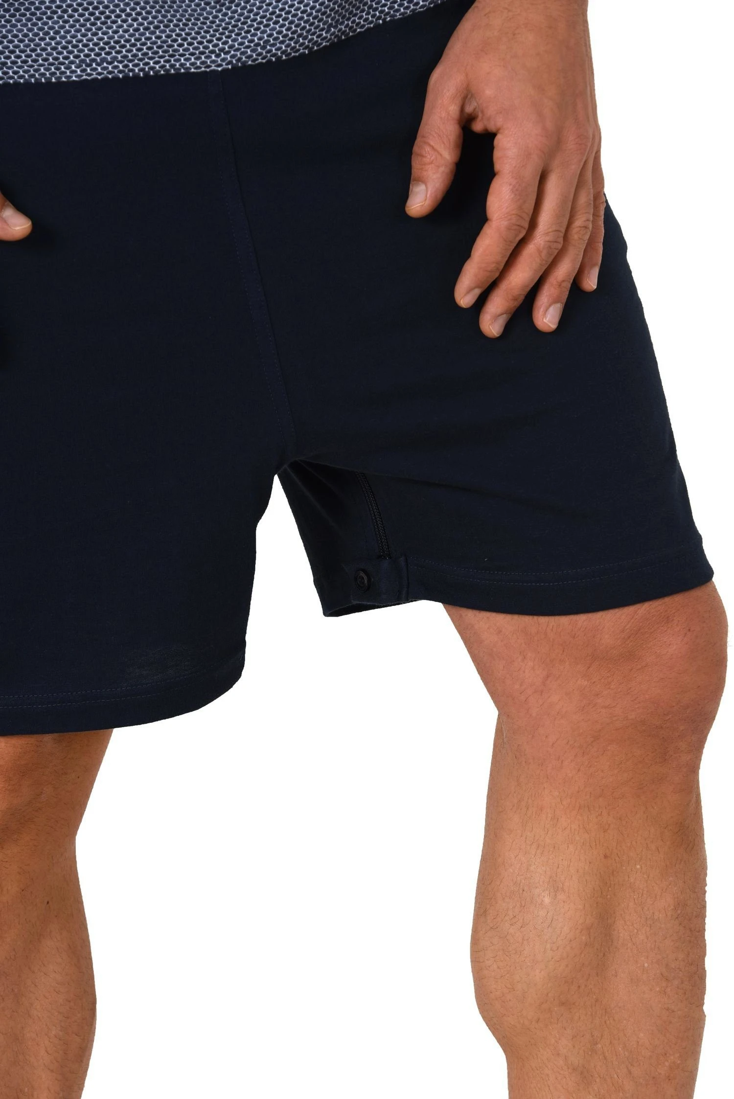 Normann Care Pyjama Herren Pflegeoverall Kurzarm Einteiler Mit Reißverschluss An Rücken Und Bein - 171 90 431 5 Normann Care Pyjama Herren Pflegeoverall Kurzarm Einteiler Mit Reißverschluss An Rücken Und Bein - 171 90 431 – Bild 3