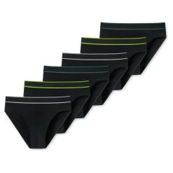 Schiesser Slip 6er Pack 95/5 Organic Cotton (Spar-Set, 6-St) Rio Slip / Unterhose - Baumwolle - Ohne Eingriff