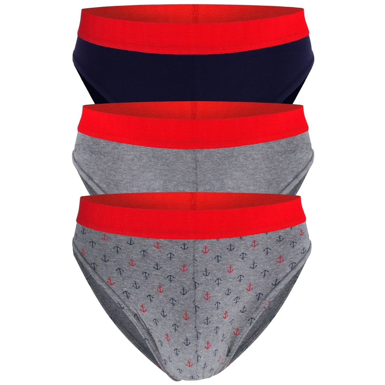 Frank Fields Slip Graniti (3-St) Mit Maritimen Anker Motiv, Ohne Eingriff, Im 3er Pack 3 Frank Fields Slip Graniti (3-St) Mit Maritimen Anker Motiv, Ohne Eingriff, Im 3er Pack