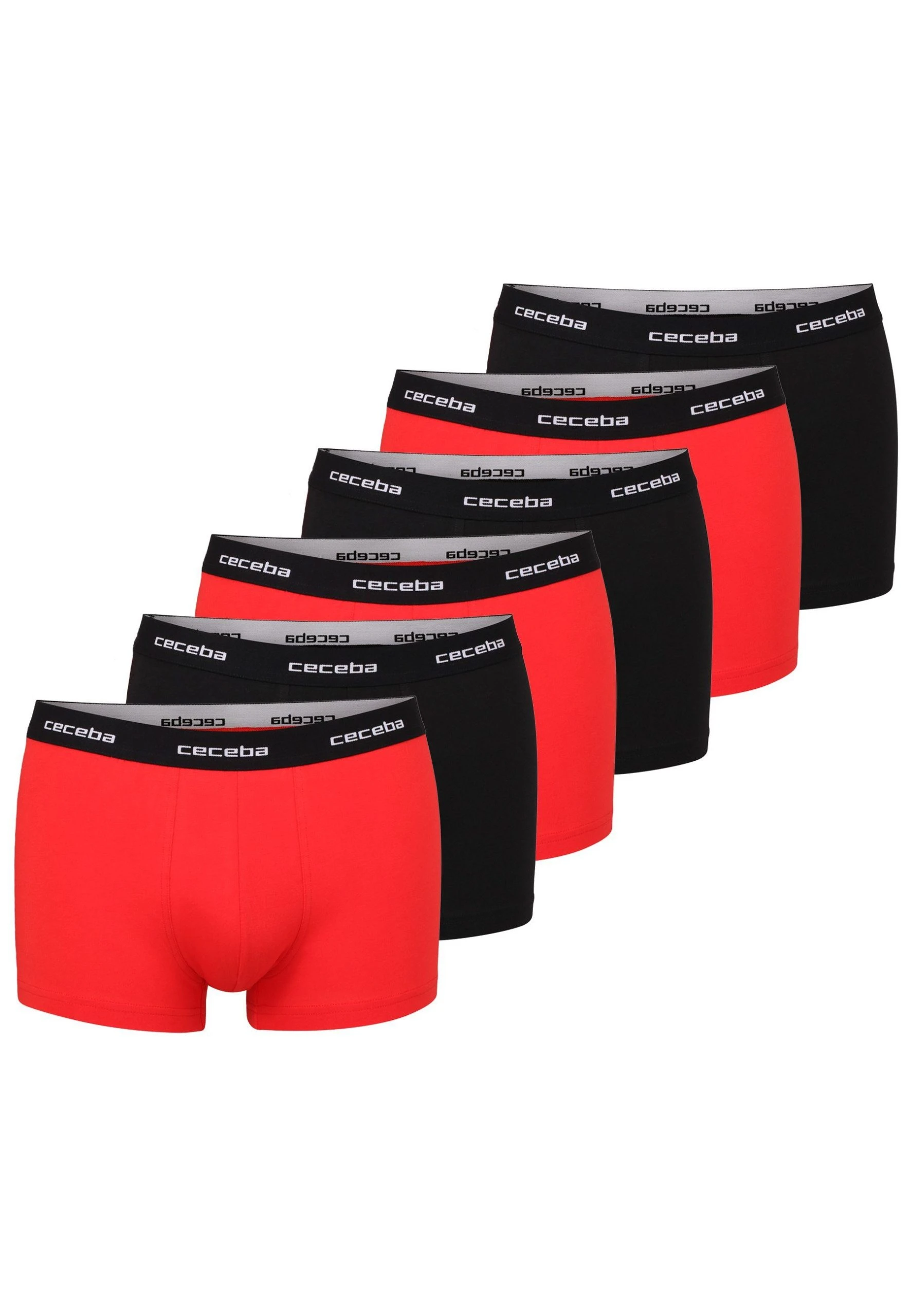 CECEBA Boxershorts CECEBA Herren Pants Rot Uni 6er Pack (6-St) 3 CECEBA Boxershorts CECEBA Herren Pants Rot Uni 6er Pack (6-St)