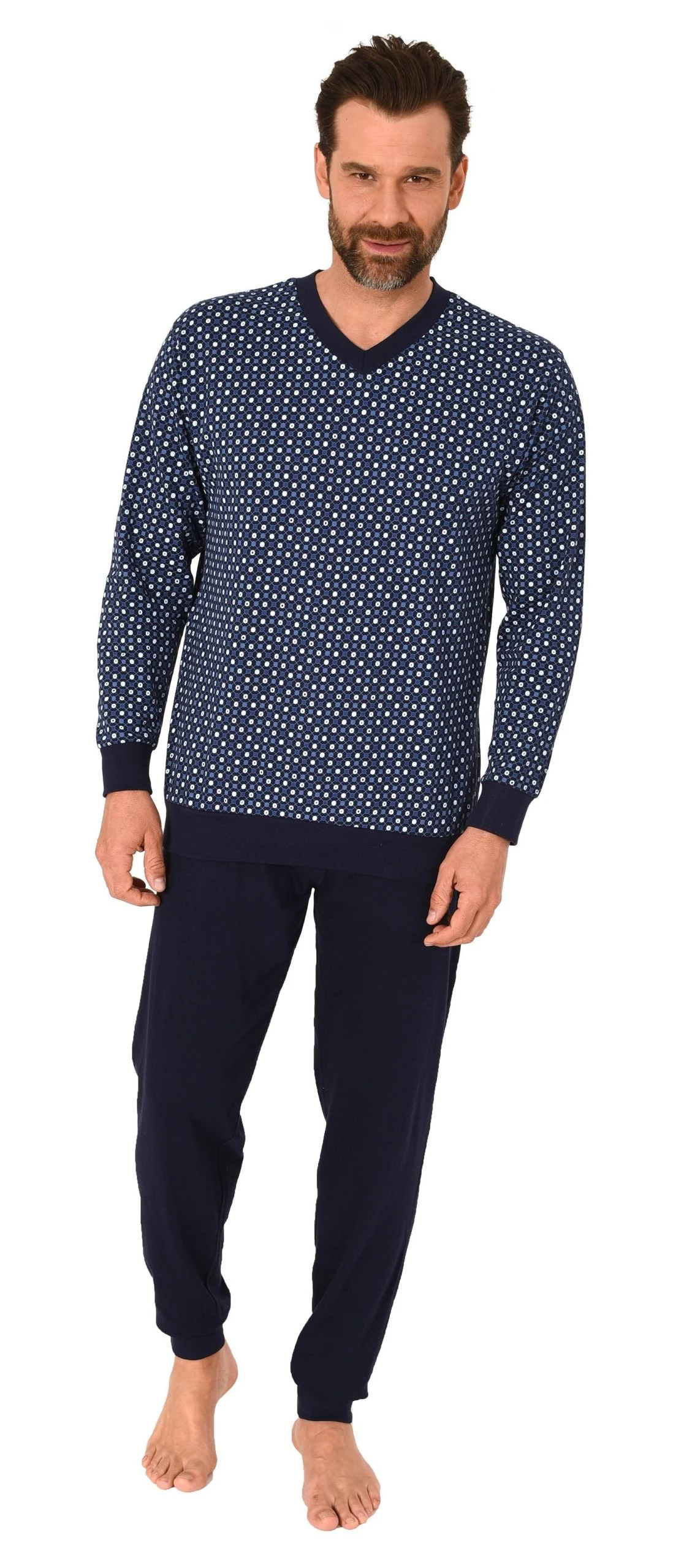 Normann Pyjama Edler Herren Pyjama Langarm Mit Minimal-Print - 122 101 10 750 3 Normann Pyjama Edler Herren Pyjama Langarm Mit Minimal-Print - 122 101 10 750