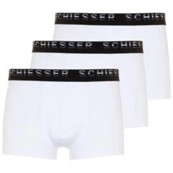 Schiesser Boxer Herren Shorts 3er Pack - Hip-Shorts, Pima Cotton