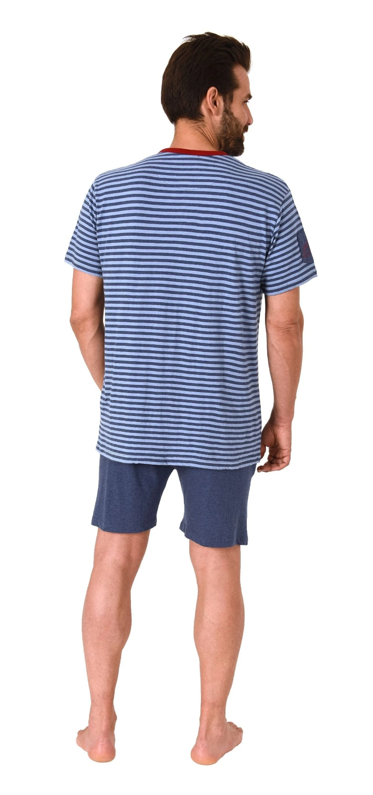 Normann Pyjama Herren Schlafanzug Kurzarm Shorty Pyjama In Toller Streifenoptik - 122 105 90 775 7 Normann Pyjama Herren Schlafanzug Kurzarm Shorty Pyjama In Toller Streifenoptik - 122 105 90 775 – Bild 5