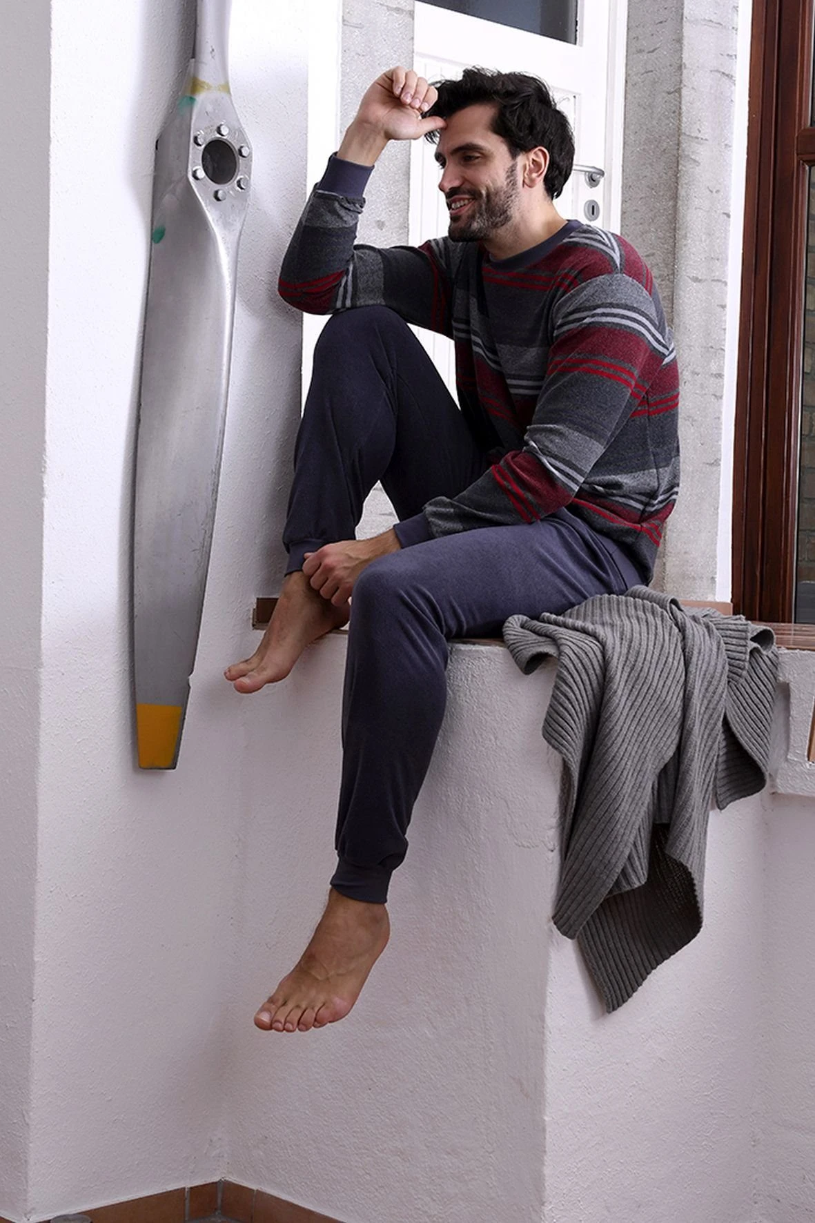 Normann Pyjama Eleganter Herren Frottee Pyjama Schlafanzug Mit Bündchen, Auch In Übergrößen - 291 101 93 708 4 Normann Pyjama Eleganter Herren Frottee Pyjama Schlafanzug Mit Bündchen, Auch In Übergrößen - 291 101 93 708 – Bild 2