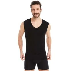 FINN Design Achselhemd Business Unterhemd Ärmellos Mit V-Ausschnitt Herren Feiner Micro-Modal Stoff, Maximaler Tragekomfort