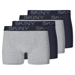 Skiny Retro Boxer 4er Pack Cotton (Spar-Set, 4-St) Retro Short / Pant - Baumwolle - Ohne Eingriff