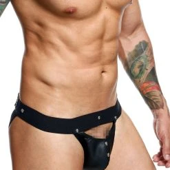 MOB Eroticwear Slip Männer-Slip Mit Nieten Jockstrap - Schwarz -Zimmerli Geschäft 17b933e0 bf34 5cf7 b7f0 319f8f9e6763