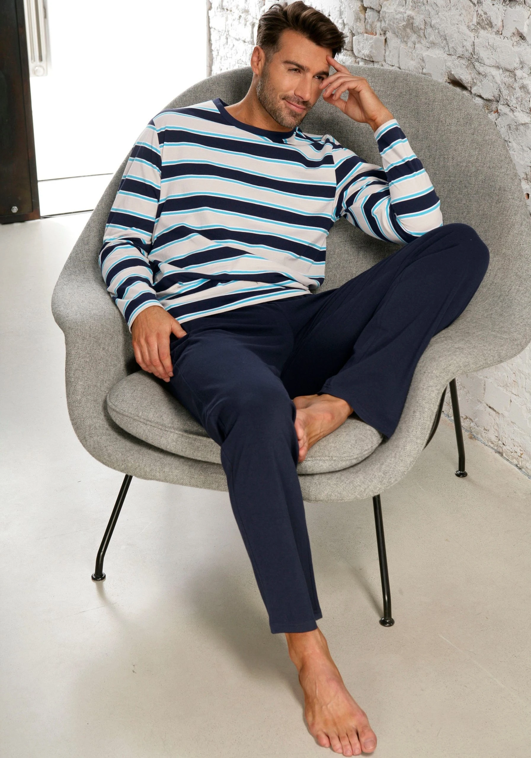 H.I.S Pyjama (2 Tlg., 1 Stück) In Schöner Streifenoptik 8 H.I.S Pyjama (2 Tlg., 1 Stück) In Schöner Streifenoptik – Bild 6