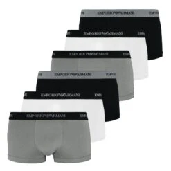 Emporio Armani Trunk Boxershorts Stretch Cotton (6-St) Ohne Störende Gesäßnaht