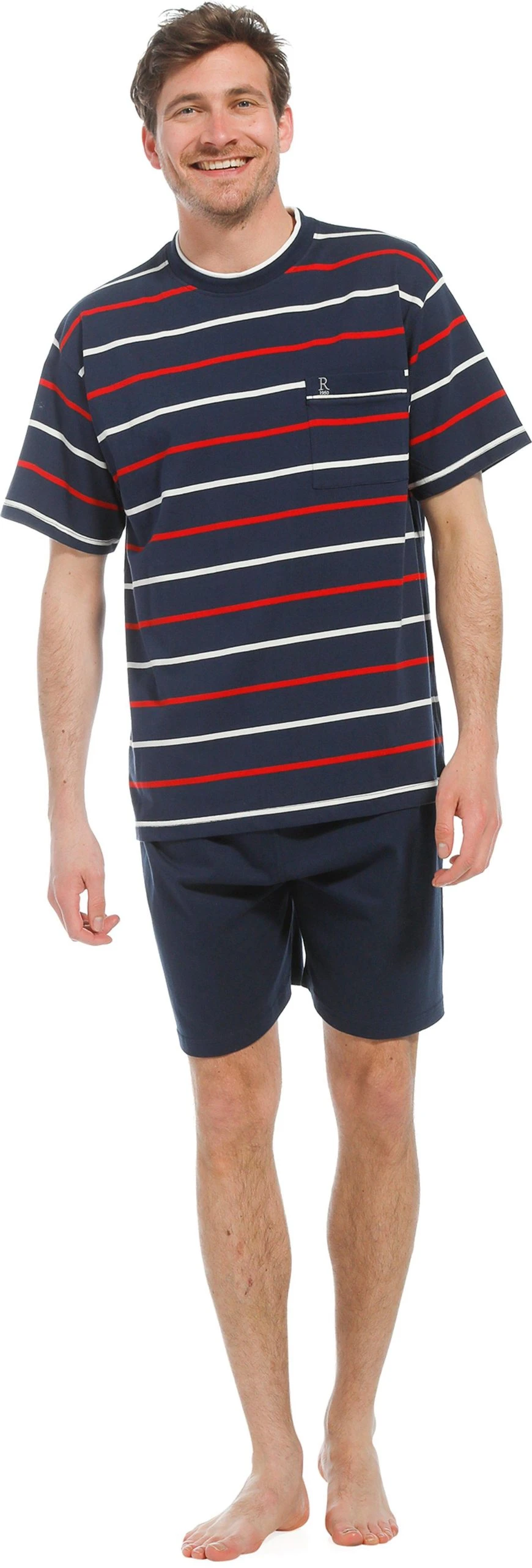 Robson Pyjama Herren Shorty Schlafanzug (2 Tlg) Baumwolle 4 Robson Pyjama Herren Shorty Schlafanzug (2 Tlg) Baumwolle – Bild 2