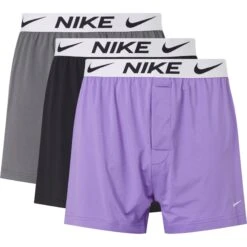 NIKE Underwear Boxershorts BOXER 3PK (Packung, 3-St., 3er-Pack) Mit Nike Logo-Elastikbund