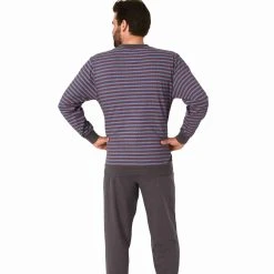 Normann Pyjama Herren Schlafanzug Langarm Pyjama Mit Bündchen In Edler Streifenoptik - 122 101 10 873 -Zimmerli Geschäft 31cf0f7d d286 5d02 9a7b 1c8b365bcf86