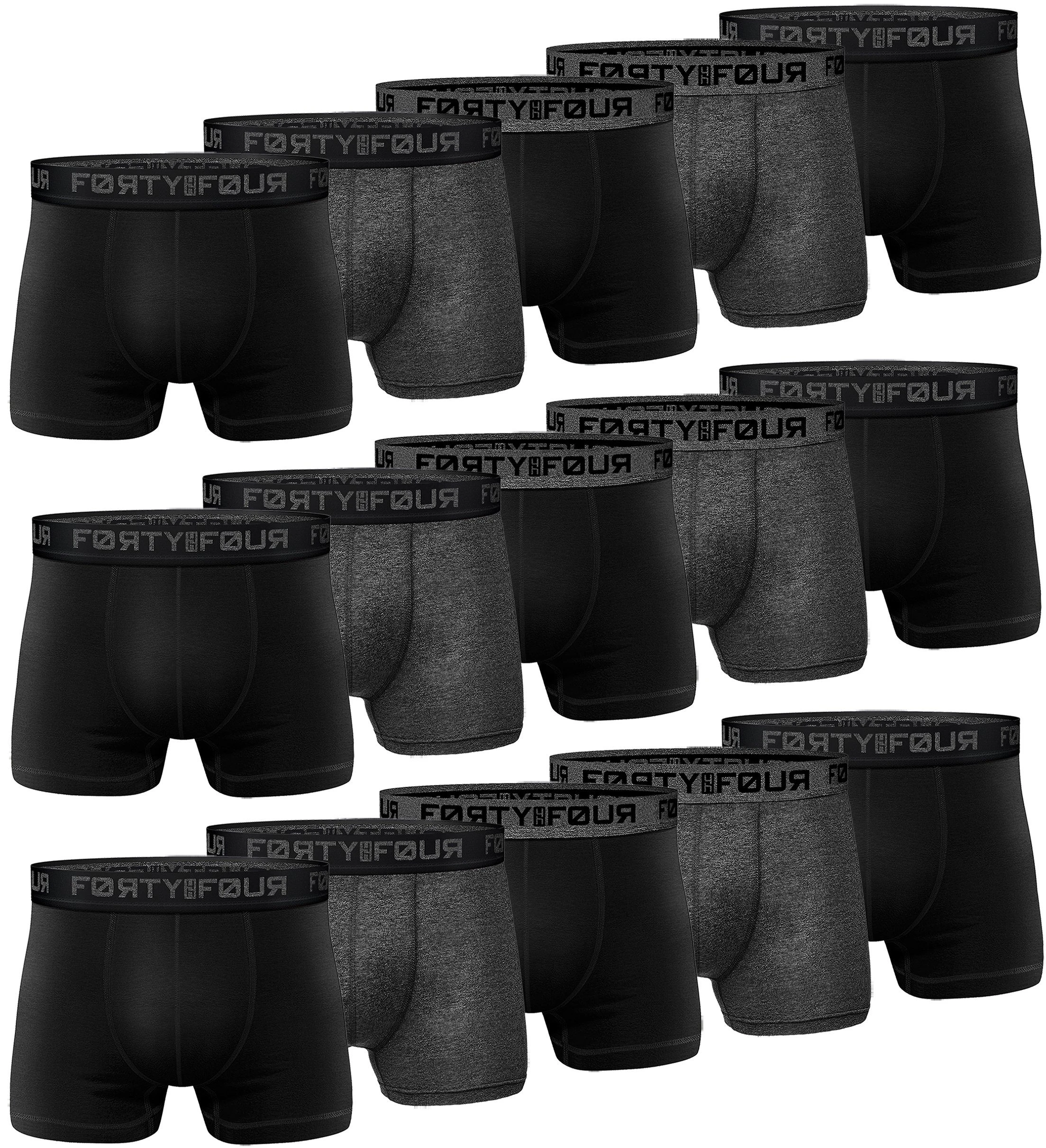 FortyFour Boxershorts Herren 15 Stück S-7XL Männer Unterhosen Bio-Baumwolle (Packung, 15-St., 15er-Pack) Kein Drückendes Band, Kein Nerviges Etikett 3 FortyFour Boxershorts Herren 15 Stück S-7XL Männer Unterhosen Bio-Baumwolle (Packung, 15-St., 15er-Pack) Kein Drückendes Band, Kein Nerviges Etikett