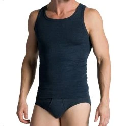 GÖTZBURG Unterhemd Feinripp (Mehrpack, 3-St) Jeans Ringel, Im 3er Pack