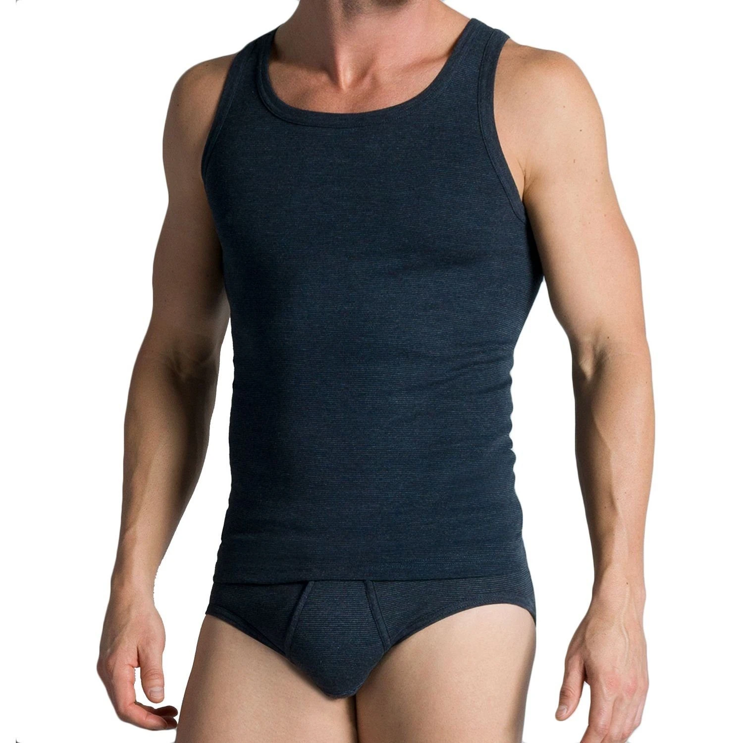 GÖTZBURG Unterhemd Feinripp (Mehrpack, 3-St) Jeans Ringel, Im 3er Pack 3 GÖTZBURG Unterhemd Feinripp (Mehrpack, 3-St) Jeans Ringel, Im 3er Pack