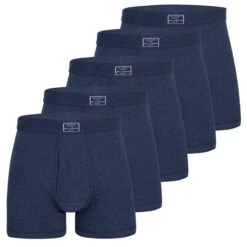 ESGE - Die Wäsche-Macher Retro Boxer 5er Pack - Feinripp Jeans (Spar-Set, 5-St) Pant Mit Eingriff - Baumwolle - Mit Eingriff - Ohne Seitennähte
