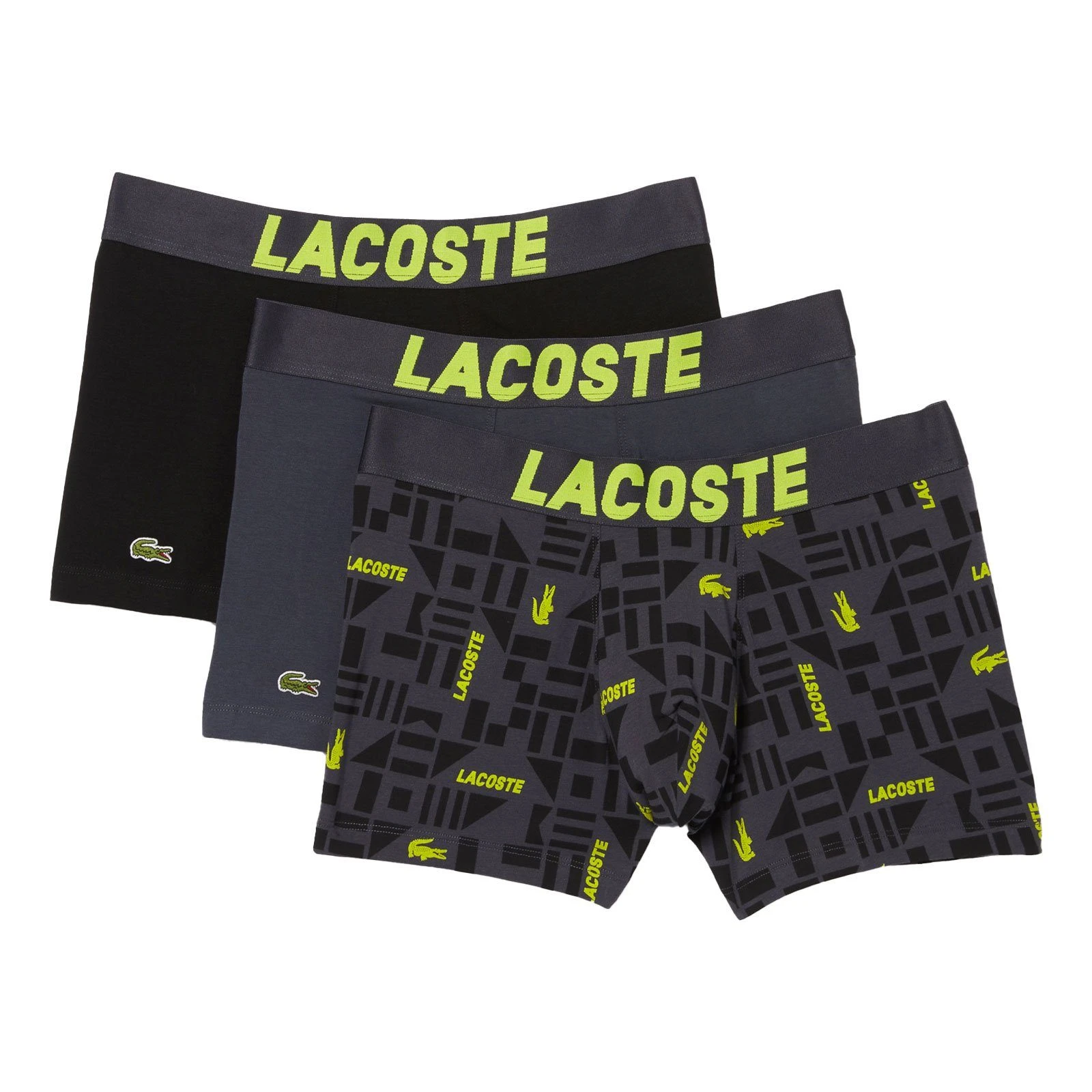 Lacoste Trunk Casual Cotton Stretch (3-St., 3er Pack) Mit Auffälligen LACOSTE-Schriftzug Am Bund 3 Lacoste Trunk Casual Cotton Stretch (3-St., 3er Pack) Mit Auffälligen LACOSTE-Schriftzug Am Bund