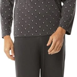 Comte Pyjama Herren-Schlafanzug Single-Jersey Gemustert