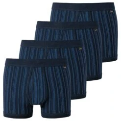 Schiesser Retro Boxer 4er Pack Original Classics Feinripp (Spar-Set, 4-St) Unterhose Kurz - Baumwolle - Mit Eingriff