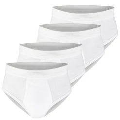 GÖTZBURG Slip (4-St) Klassische Feinripp Herren Slips Mit Eingriff Im 4er Pack