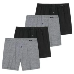 Schiesser Boxershorts 4er Pack (Spar-Set, 4-St) Boxershorts - Baumwolle - Mit Eingriff
