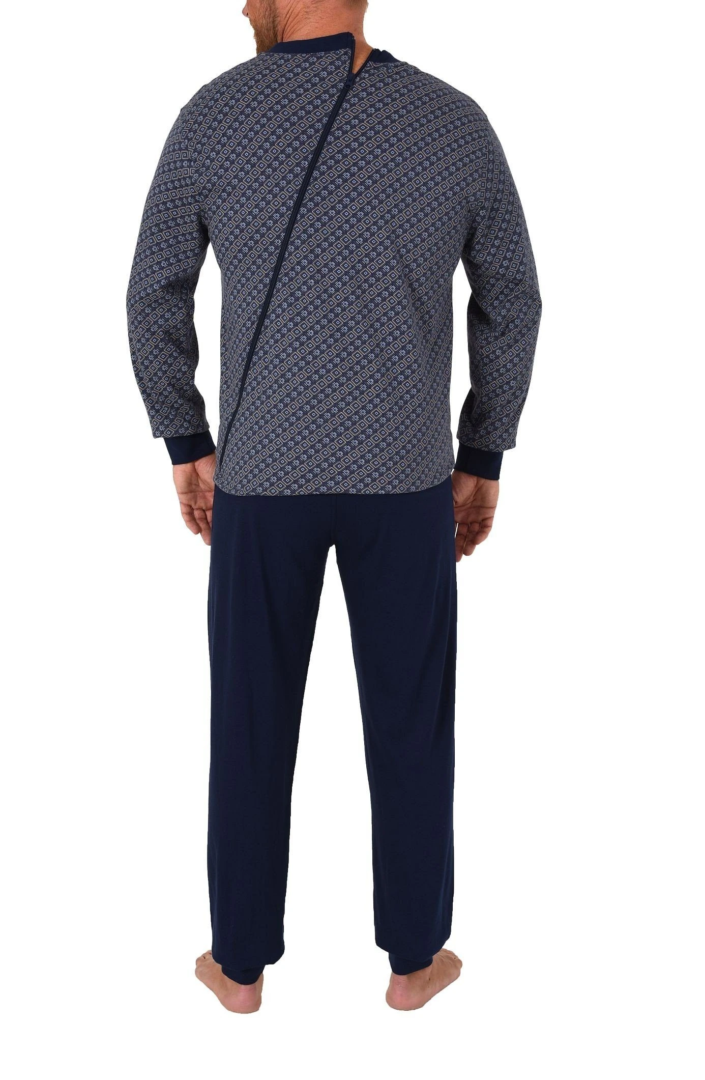 Normann Care Pyjama Herren Pflegeoverall Langarm Mit Diagonalen Reissverschluss Am Rücken 271 170 90 498 5 Normann Care Pyjama Herren Pflegeoverall Langarm Mit Diagonalen Reissverschluss Am Rücken 271 170 90 498 – Bild 3