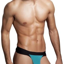 Doreanse Underwear Stringtanga Herren Sport String Tanga Schwarz/Türkis, M, DA1258 -Zimmerli Geschäft 5ca122a6 a7d9 4371 92fb 75b4137ef36d