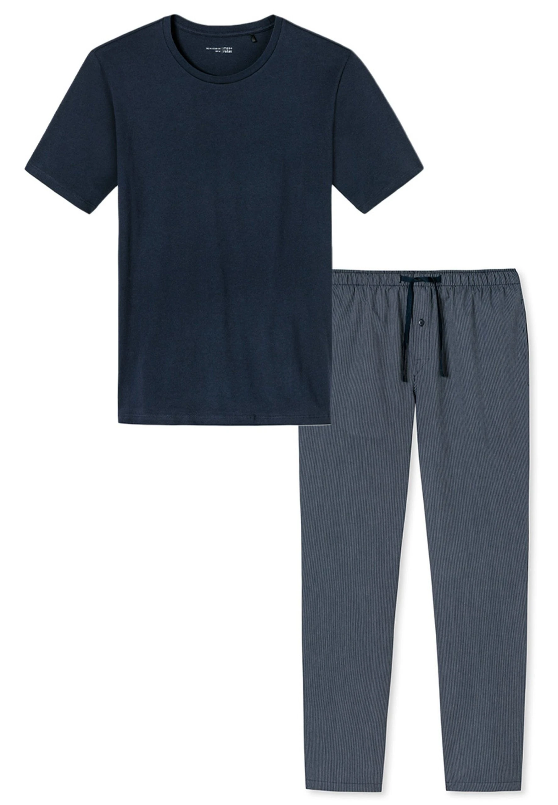Schiesser Pyjama Mix (Set, 2 Tlg) Schlafanzug - Baumwolle - Kurzarm-Shirt Mit Rundhals-Ausschnitt 4 Schiesser Pyjama Mix (Set, 2 Tlg) Schlafanzug - Baumwolle - Kurzarm-Shirt Mit Rundhals-Ausschnitt – Bild 2