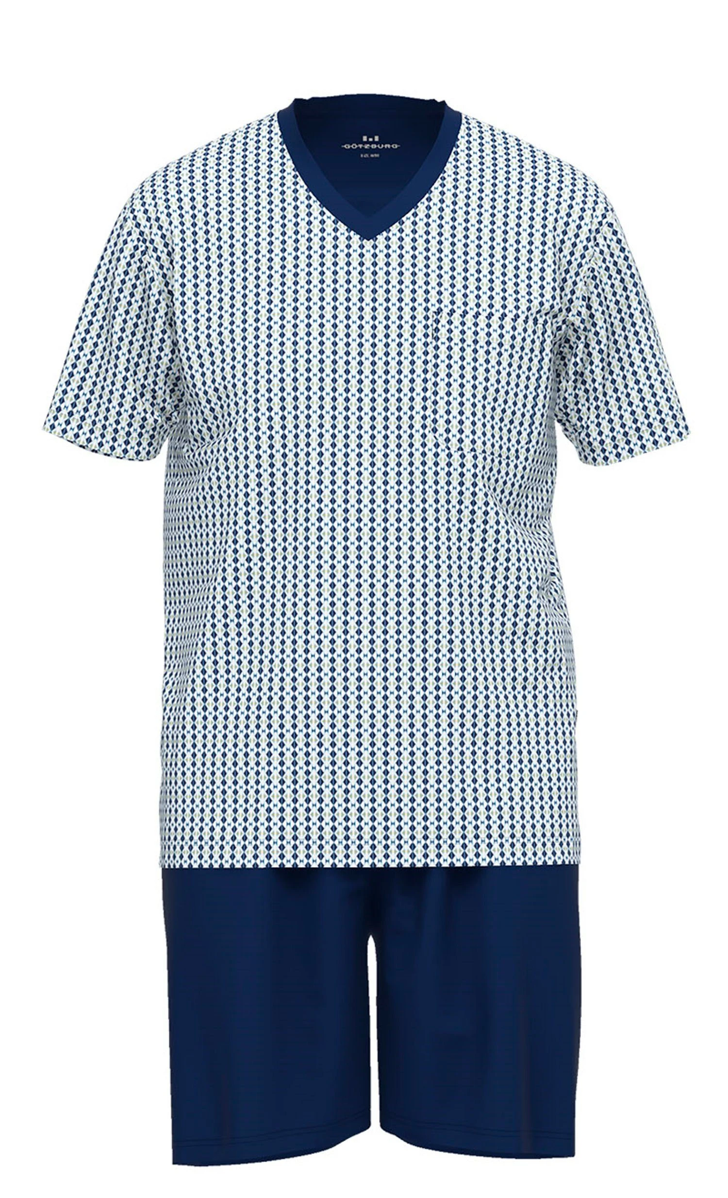 GÖTZBURG Schlafanzug Herren Shorty Schlafanzug (2 Tlg) Baumwolle 3 GÖTZBURG Schlafanzug Herren Shorty Schlafanzug (2 Tlg) Baumwolle