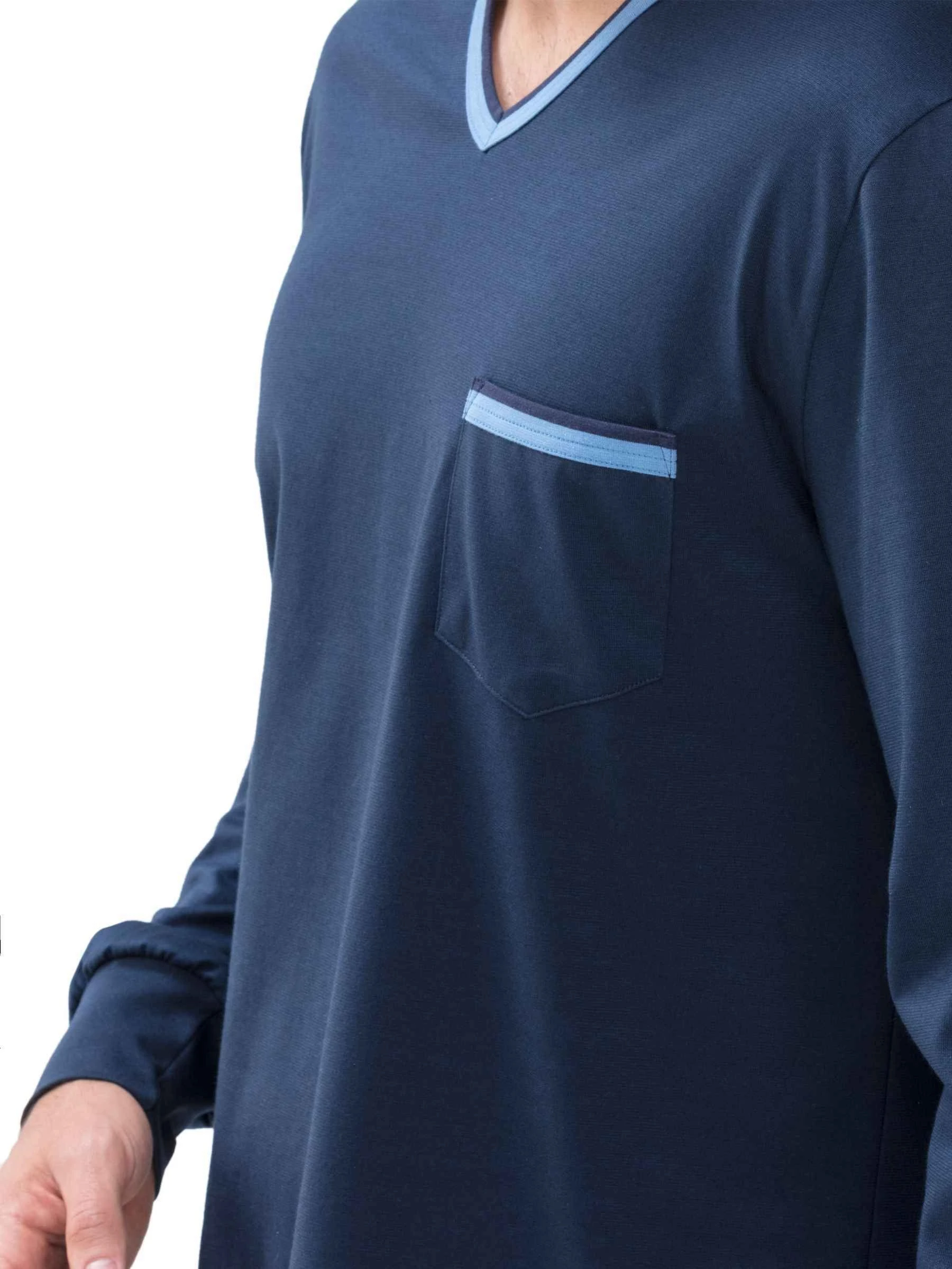 Mey Pyjama Bündchen-Pyjama Mit V-Neck (2 Tlg) 4 Mey Pyjama Bündchen-Pyjama Mit V-Neck (2 Tlg) – Bild 2