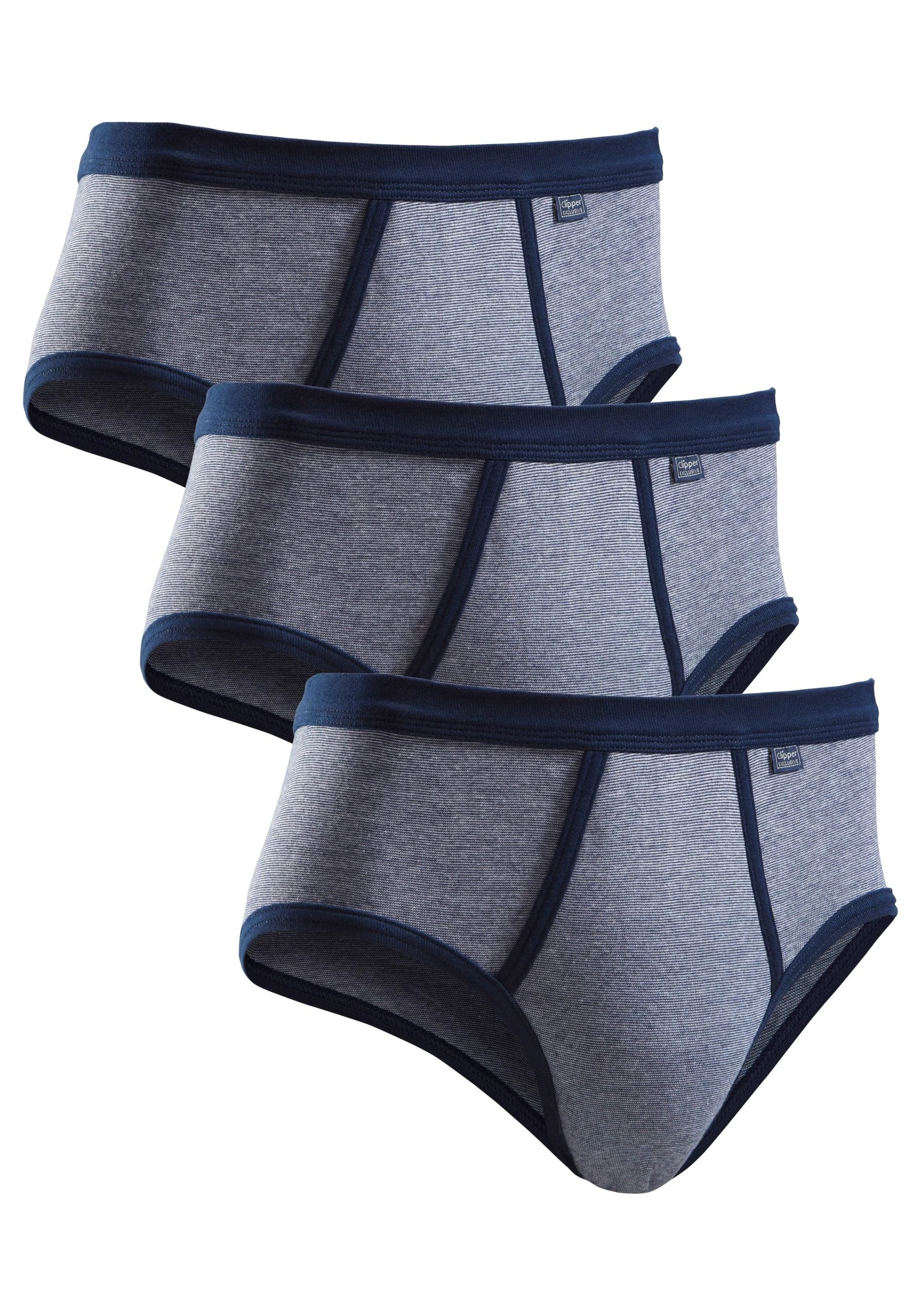 Clipper Exclusive Slip (Packung, 3-St) Modische Optik: Jeans Meliert, Tolle Baumwoll-Qualität 6 Clipper Exclusive Slip (Packung, 3-St) Modische Optik: Jeans Meliert, Tolle Baumwoll-Qualität – Bild 4