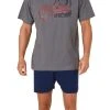 RELAX By Normann Pyjama Lässiger Herren Schlafanzug, Kurzarm Shorty Pyjama Mit Rundhals - 122 105 10 904