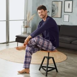 Erwin Müller Pyjama Herren-Schlafanzug Single-Jersey Karo -Zimmerli Geschäft 654bd724 ff40 5322 9ddf f31a167641c2