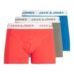 Jack & Jones Boxershorts JACDANIEL TRUNKS 3 PACK - 12213089 (3-St) 4518 In Rot-Blau
