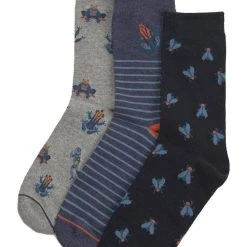 YSABEL MORA Sneakersocken Ysabel Mora 3er Pack Herren Socken Strümpfe Frosch (3-Paar)