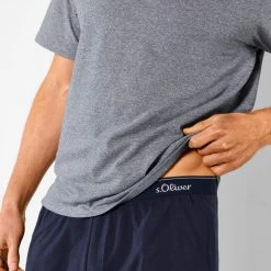 S.Oliver Pyjama (2 Tlg., 1 Stück) Oberteil In Melange-Optik Mit Knopfleiste -Zimmerli Geschäft 739db636 ae57 580e b24b b19597859473 scaled