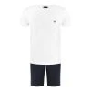 Emporio Armani Schlafanzug Short Pyjama-Set Stretch Cotton (2 Tlg) Mit Markenlogo Auf Der Brust