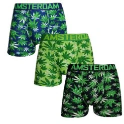 Holland Underwear Boxershorts Boxershorts Herren 3er Set Hanf Premium Stretch Baumwolle Amsterdam