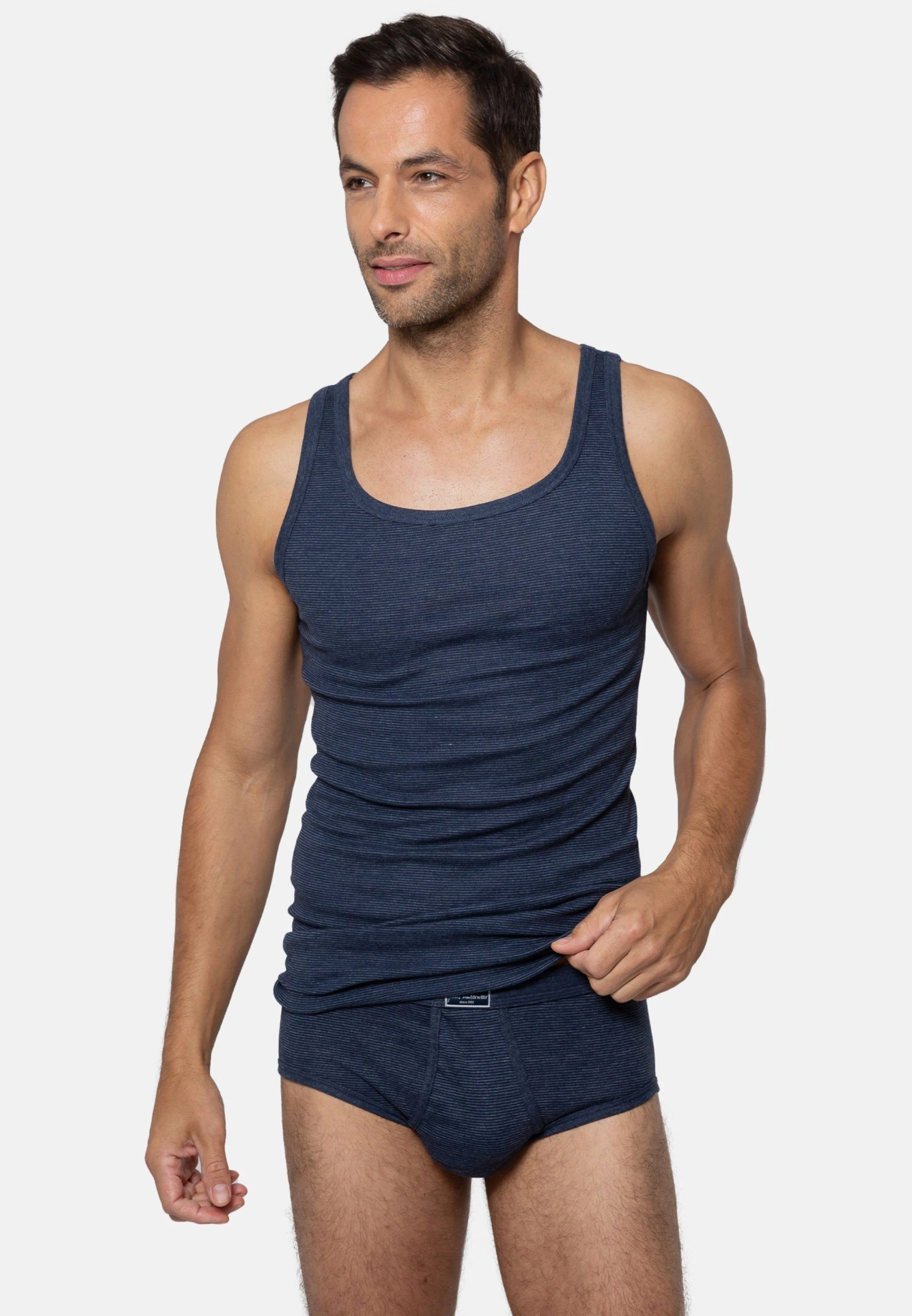 ESGE - Die Wäsche-Macher Unterhemd 5er Pack - Feinripp Jeans (Spar-Set, 5-St) Unterhemd - Baumwolle - Ohne Störende Seitennähte 7 ESGE - Die Wäsche-Macher Unterhemd 5er Pack - Feinripp Jeans (Spar-Set, 5-St) Unterhemd - Baumwolle - Ohne Störende Seitennähte – Bild 5