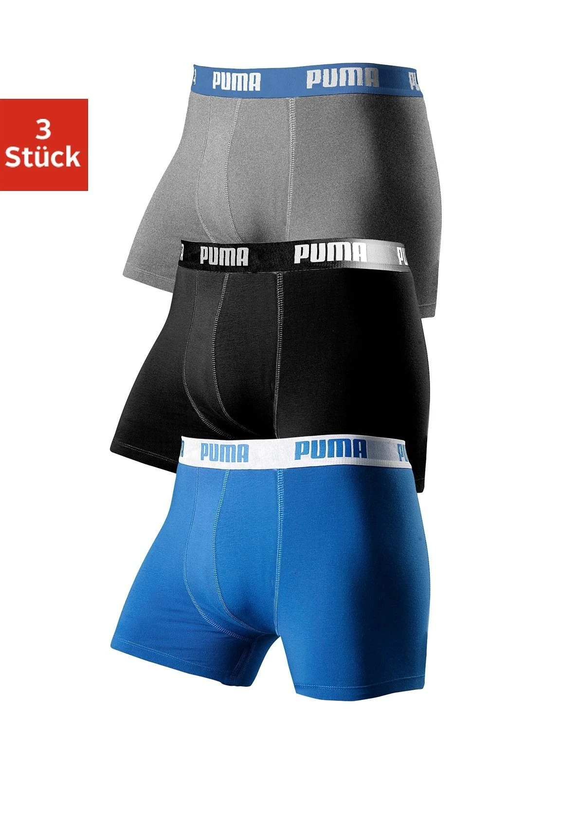 PUMA Boxer (Packung, 3-St) Mit Marken-Logo Im Bund 3 PUMA Boxer (Packung, 3-St) Mit Marken-Logo Im Bund