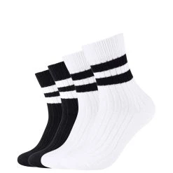 Camano Socken Sport (4-Paar) Mit Farblich Abgesetzten Streifen