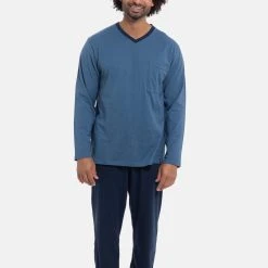 Ammann Pyjama Organic Cotton (Set, 2 Tlg) Schlafanzug Langarm - Baumwolle - Aus 100% Bio Baumwolle