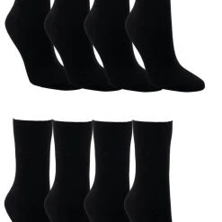Riese Strümpfe Basicsocken Herrensocken Schwarz In 100% Baumwolle, Sparpack (8-Paar, 8 Paar)