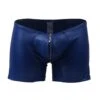 Lau-Fashion Boxershorts Zipper Wetlook Boxer Shorts Herren Slip Männer Hose Unterwäsche S/M