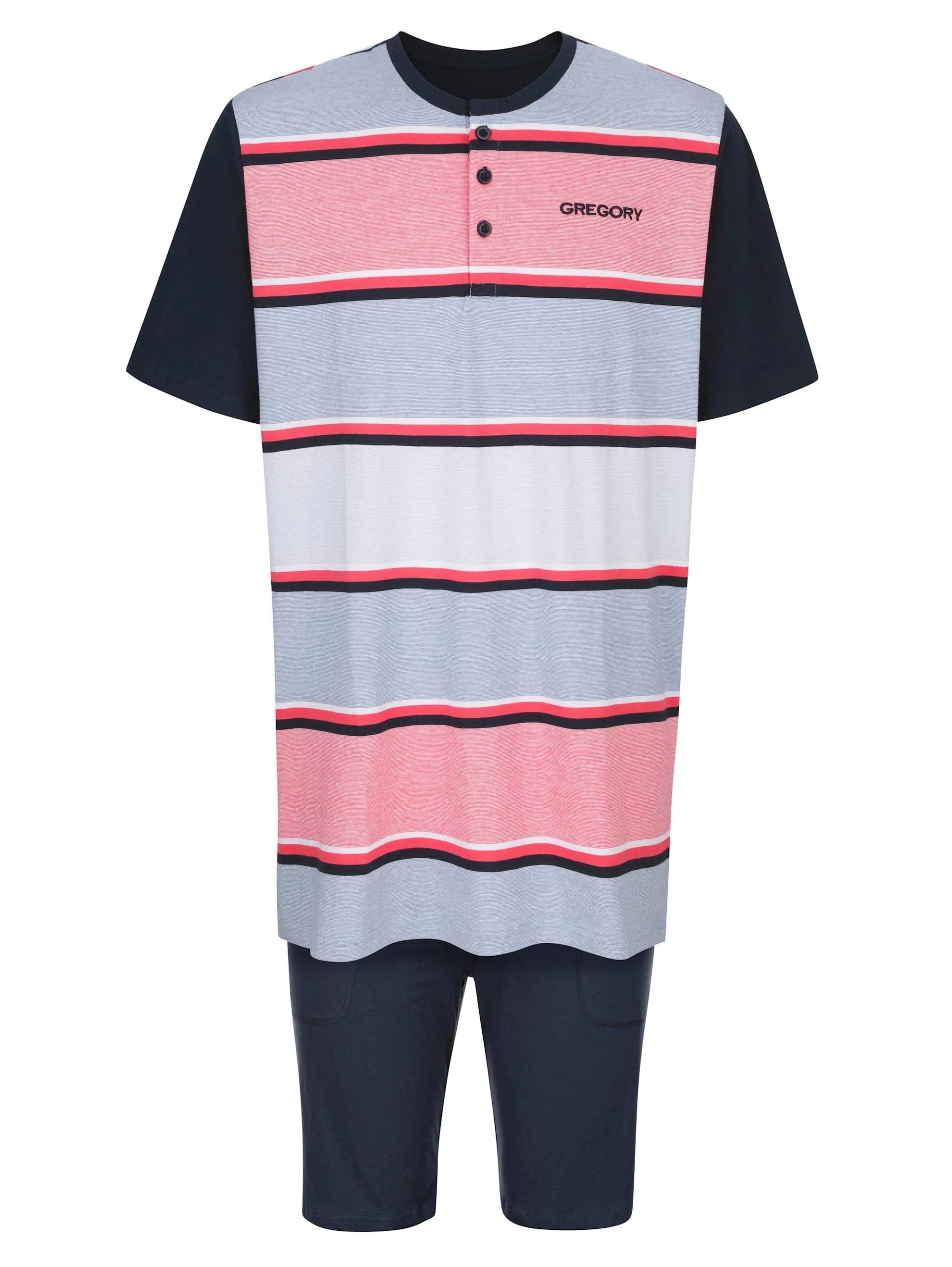 G GREGORY Shorty Shorty (2 Tlg) In Garngefärbtem Streifen Dessin 3 G GREGORY Shorty Shorty (2 Tlg) In Garngefärbtem Streifen Dessin