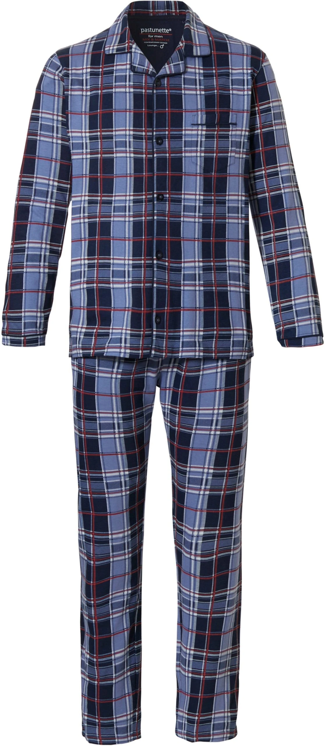 Pastunette Pyjama Herren Schlafanzug Geknöpft (2 Tlg) 3 Pastunette Pyjama Herren Schlafanzug Geknöpft (2 Tlg)