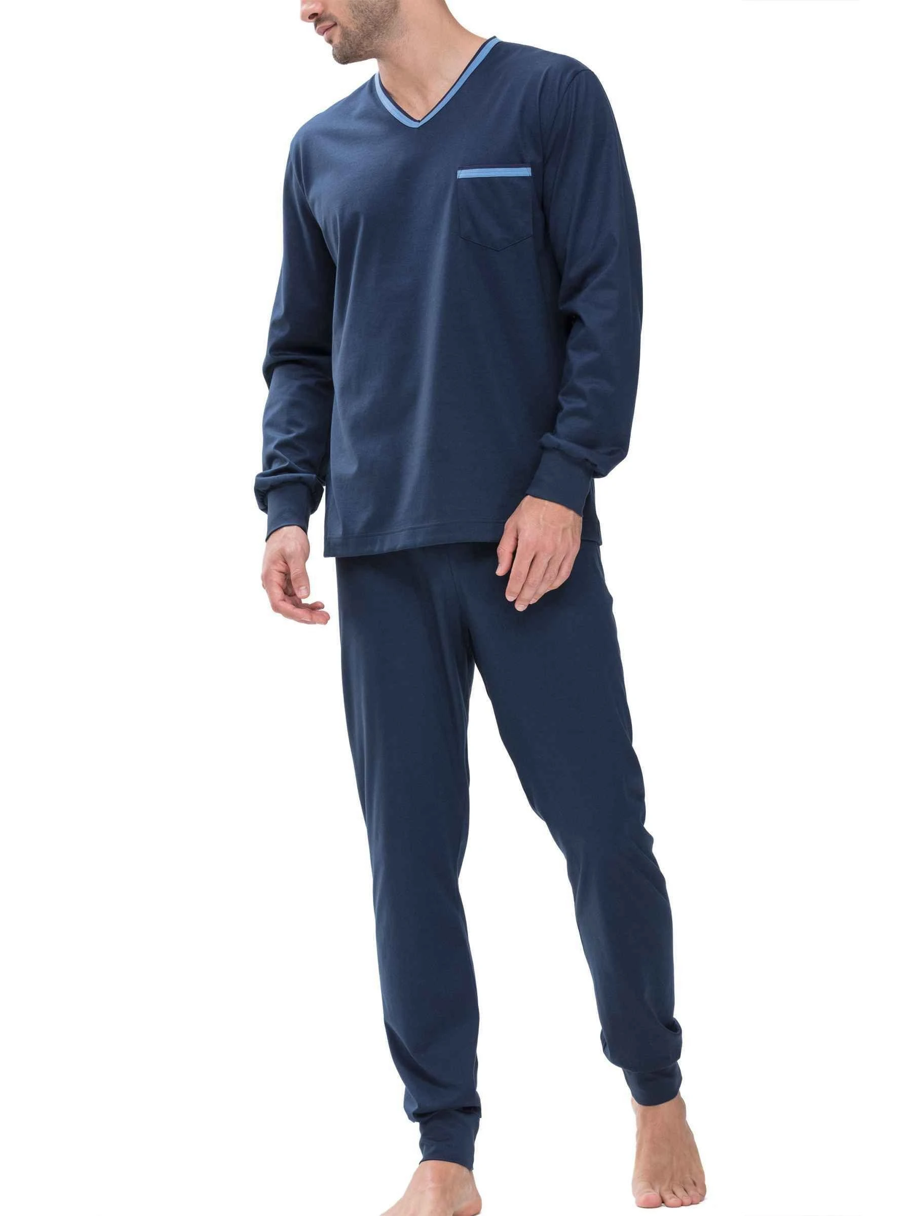 Mey Pyjama Bündchen-Pyjama Mit V-Neck (2 Tlg) 3 Mey Pyjama Bündchen-Pyjama Mit V-Neck (2 Tlg)